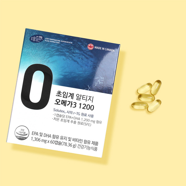 [사은품 증정] 온푸드 초임계 알티지 rTG오메가3 저온초임계 1박스 선물세트 (2개월분)