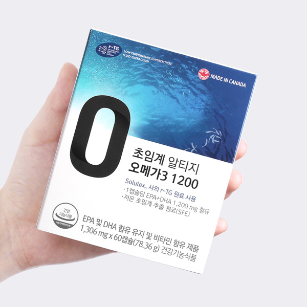 [사은품 증정] 온푸드 초임계 알티지 rTG오메가3 저온초임계 1박스 선물세트 (2개월분)