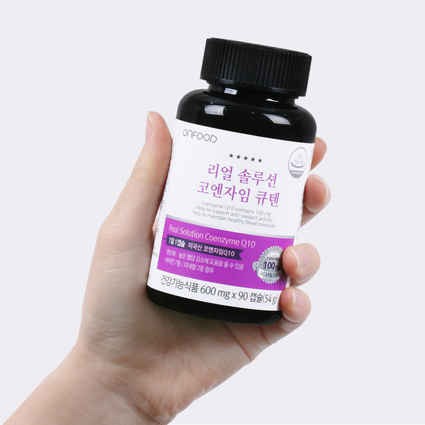 온푸드 리얼 솔루션 코엔자임Q10 항산화제 코큐텐 1병 (3개월분)